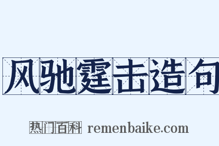 风驰霆击造句是什么意思的图片